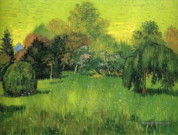 Vincent Van Gogh œuvres - Parc public avec saule pleureur Le jardin du poète I Vincent van Gogh